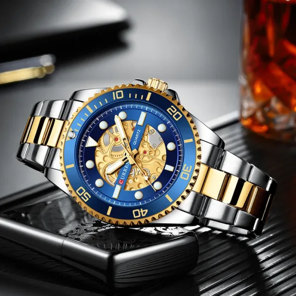 CURREN Fashion Mens Stainless Steel Watches Luxury Men Sports Quartz Wrist Watch Male Business Casual Watch relogio masculino 3