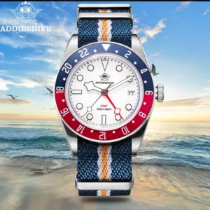 ADDIESDIVE Luxury GMT515-24H Men's Watch Diver 200m Bubble Mirror Glass BGW9 Super Luminous Stainless Steel Men's Analog Watches 3