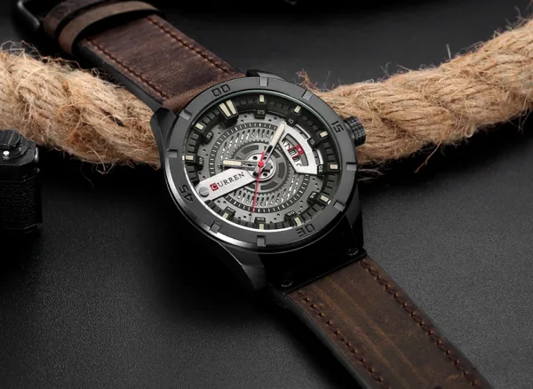 Luxury Watch Brand CURREN Men Military Sports Watches Men's Quartz Date Clock Man Casual Leather Wrist Watch Relogio Masculino 3