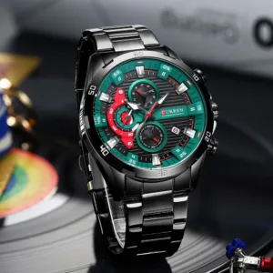 Curren Men’s Watches Top Brand Luxury Chronograph Quartz Men Watch Waterproof Sport Wrist Watch Men Stainless Steel Male Clock 5