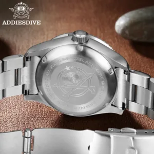 ADDIESDIVE Business Vintage Leather Automatic Mechanical Watch – 200m Waterproof 2