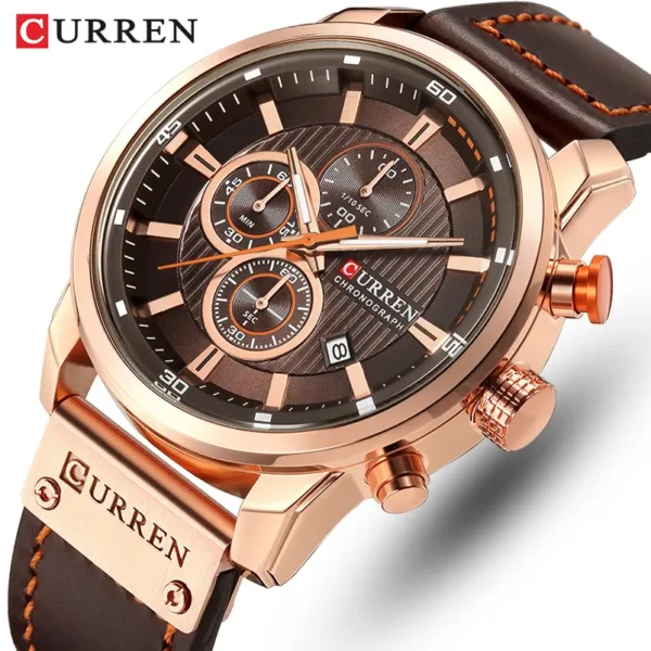 Top Brand Luxury Chronograph Quartz Watch Men Sports Watches Military Army Male Wrist Watch Clock CURREN relogio masculino 1