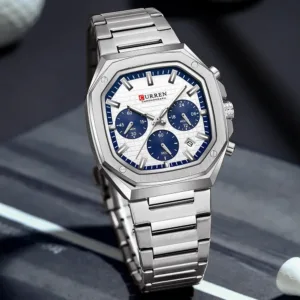 CURREN Men Watch Top Brand Luxury Sports Quartz Mens Watches Full Steel Waterproof Chronograph Wristwatch Men Relogio Masculino 4