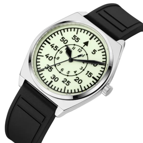 Vh31 Men Watches Sapphire Crystal Luminous Dial waterproof 5Bar 316L Stainless Steel vintage Pilot Beat Quartz Men watch 2025New 4