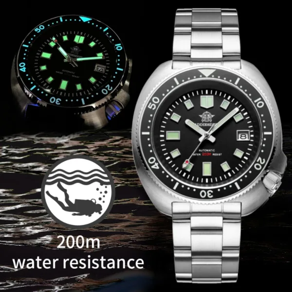 ADDIESDIVE Sapphire Crystals Steel Watch Man Fashion Design Stainless Automatic Mechanical Watch Scratch Resistant Diving Watch 1