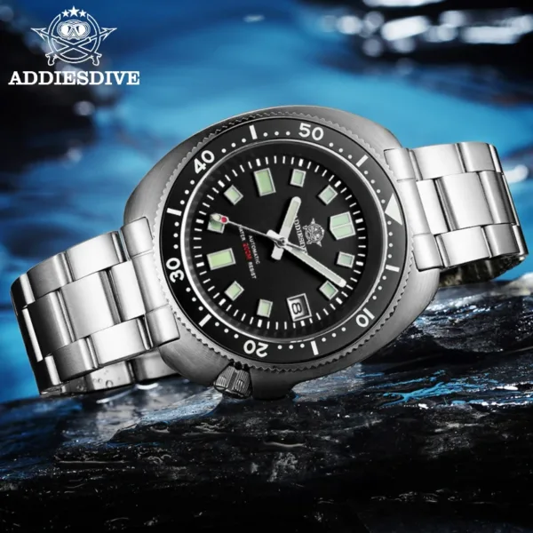 ADDIESDIVE Sapphire Crystals Steel Watch Man Fashion Design Stainless Automatic Mechanical Watch Scratch Resistant Diving Watch 2