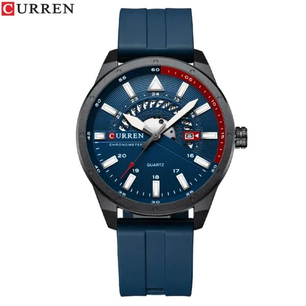 CURREN Men Watches Waterproof Luminous Top Brand Luxury Leather Casual Sports Quartz Wristwatch Military Man Watch For Men 2