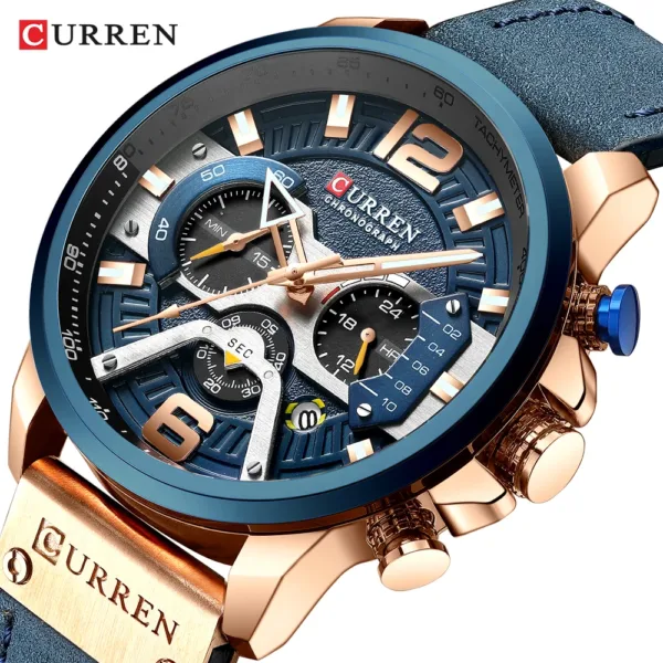 2020 Top Brand CURREN Luxury New Fashion Mens Watches with Stainless Steel Sports Chronograph Quartz Watch Men Relogio Masculino 2