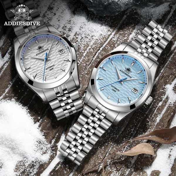 ADDIESDIVE 2024 luxury Couple Watches Sapphire crystal NH35A Movement steel Automatic Mechanical Wrist Watch for Men Women Gift 1