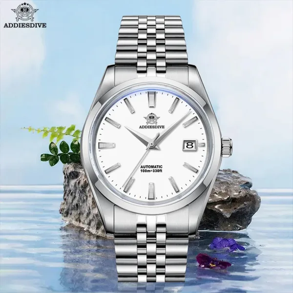 ADDIESDIVE 39mm Men’s Automatic NH35 Diver Watch – 100m Waterproof 6