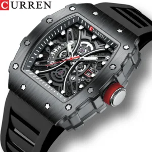 CURREN Mens Watch Luxury Quartz Wristwatch Stainless Steel Waterproof Chronograph Fashion Clock Watch for Men 1