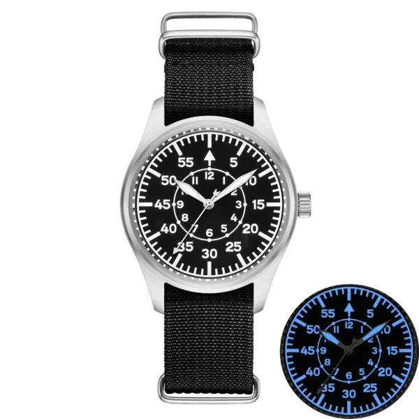 40mm Beat Quartz vh31 Men Watches Sapphire Crystal Clock waterproof 5Bar 316L Stainless Steel vintage Pilot Men watch 4