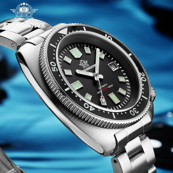 ADDIESDIVE Sapphire Crystals Steel Watch Man Fashion Design Stainless Automatic Mechanical Watch Scratch Resistant Diving Watch 3