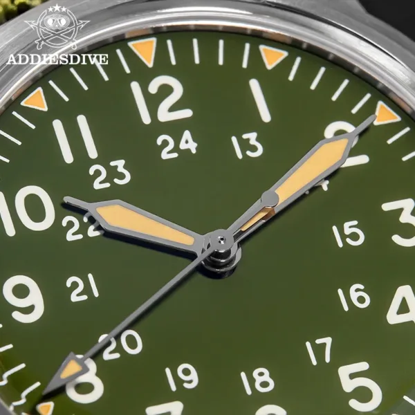 ADDIESDIVE 36mm Men's Automatic Watch NH35A Movement Bubble Mirror Glass Men's Analog Mechanical Watches with Nylon Strap AD2088 5