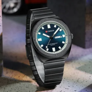 CURREN NEW Luxury Watch Business Waterproof Male Clock Luminous Date Stainless Steel Square Quartz Men Watch reloj hombre 5