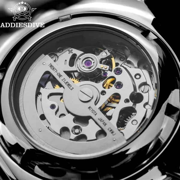 ADDIESDIVE Skeleton Automatic Diver Watch – Sapphire & BGW9 Luminous, 200m 5