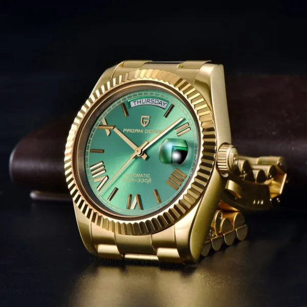 PAGANI DESIGN DD36 Gold Green V2 Men's Mechanical Watches Luxury Automatic Watch For Men 2024 New AR Sapphire glass Wrist watch 5