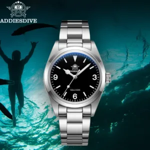ADDIESDIVE Men’s Luxury Stainless Steel Quartz Watch – Sapphire Glass & 100m Waterproof 2