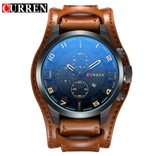 New Watches CURREN Luxury Brand Men Watch Leather Strap Fashion Quartz-Watch Casual Sports Wristwatch Date Clock Relojes 8225 2