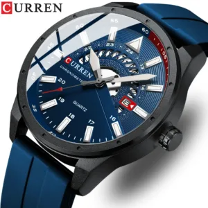 CURREN Men Watches Waterproof Luminous Top Brand Luxury Leather Casual Sports Quartz Wristwatch Military Man Watch For Men 1