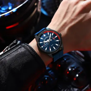 CURREN Men Watches Waterproof Luminous Top Brand Luxury Leather Casual Sports Quartz Wristwatch Military Man Watch For Men 4