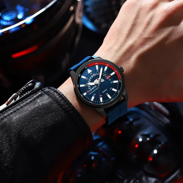 CURREN Men Watches Waterproof Luminous Top Brand Luxury Leather Casual Sports Quartz Wristwatch Military Man Watch For Men 4