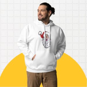 Santa Unisex Hoodie – Soft Cotton Holiday Pullover