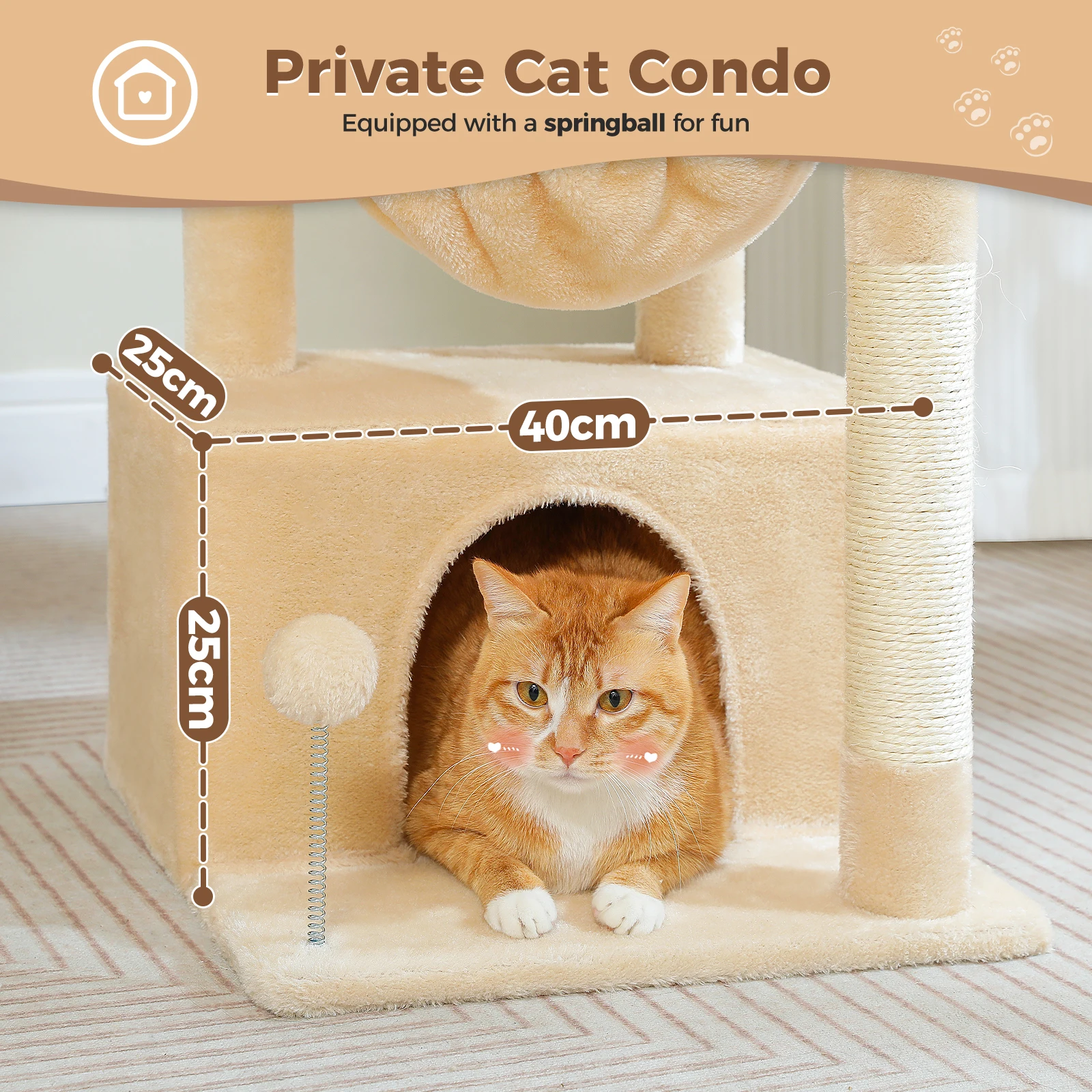 4-in-1 Cat Tree with Condo, Hammock & Top Perch 11 4-in-1 Cat Tree with Condo, Hammock & Top Perch 11