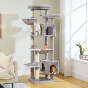 Large Cat Tree with Plush Condo, Posts & Perches 4
