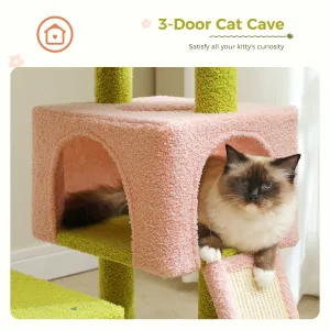 Multi-Level Flower Cat Tower with Sisal Scratching Posts 5