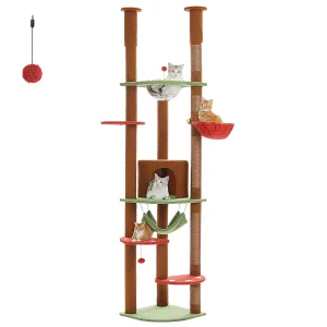 Multi-Level Tall Cat Tree Floor to Ceiling Tower 31